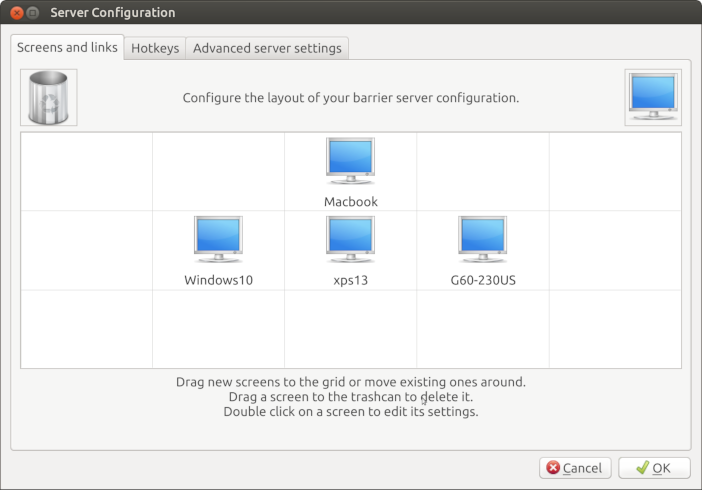 Barrier graphical setup