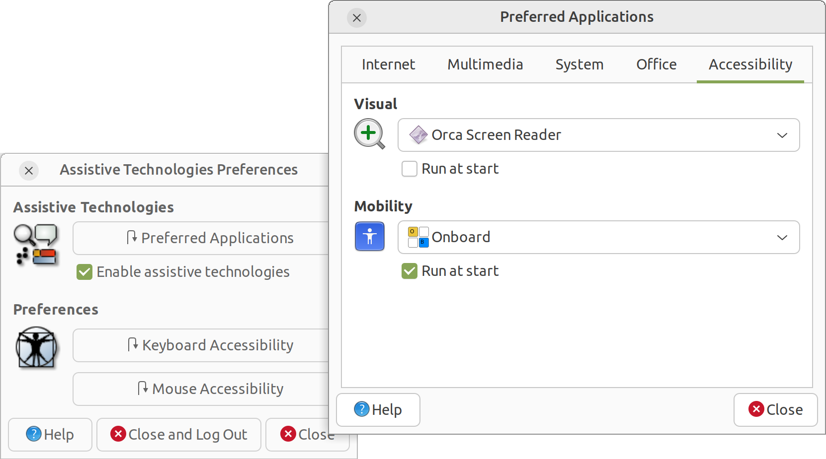 Enable the Onboard on-screen keyboard.