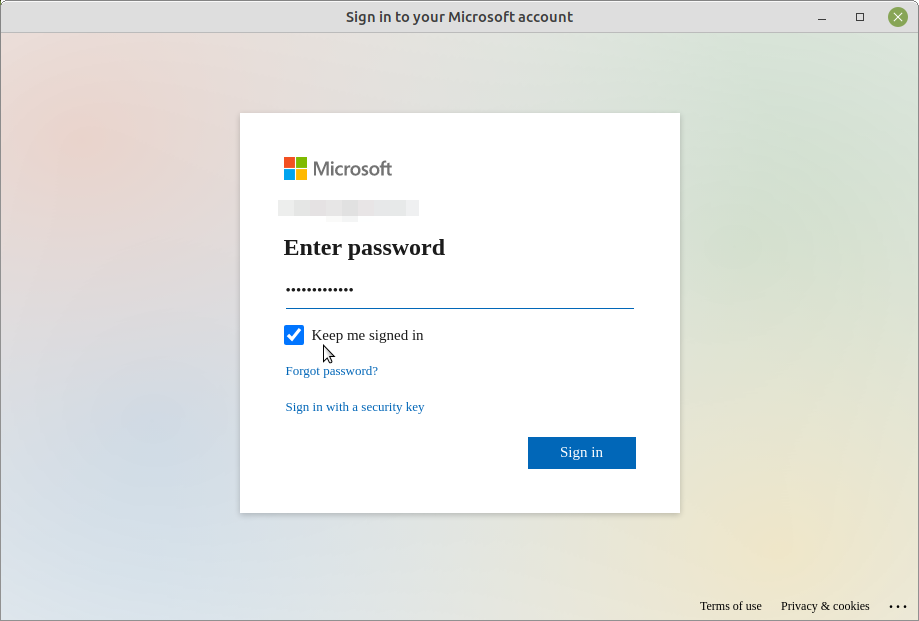 Microsoft Account sign-in