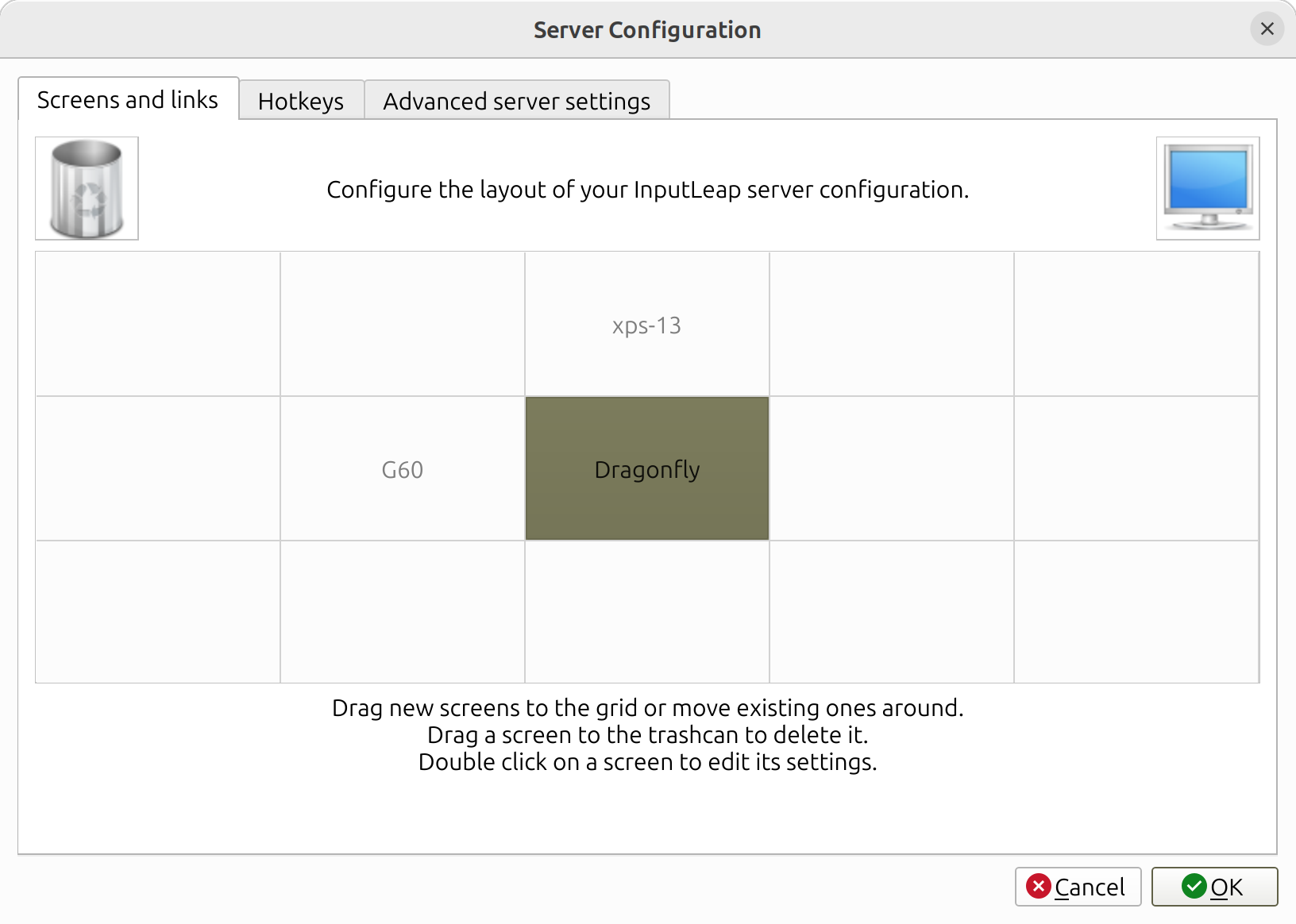 Server configuration layout